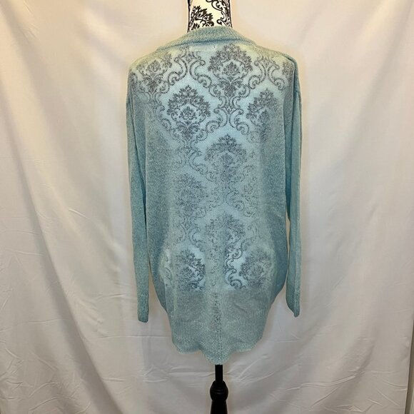 Ultra Fine Round Neck Wool Sweater - Seafoam - Picture 3 of 9